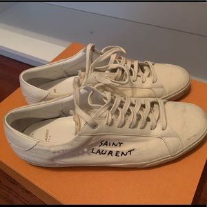 Saint Laurent distressed mens classic court